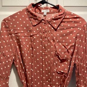 Love, Fire- Polka dot salmon day dress